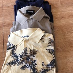 Lot of 3 Men’s Ashworth Golf shirts size S